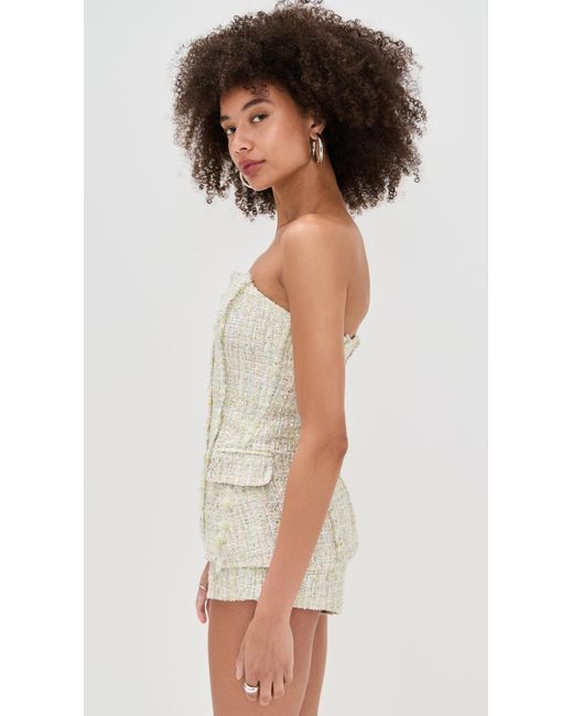 Line & Dot Multicolor Clover Strapless Top