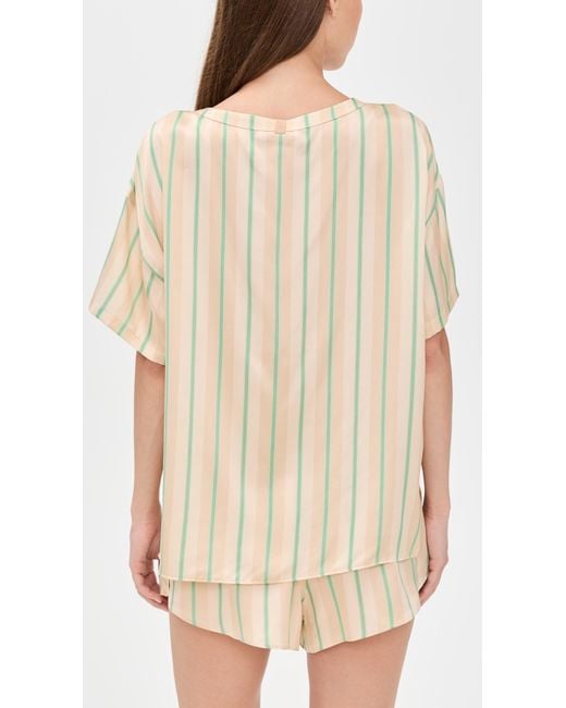 Lunya Natural Washable Silk Tee Short Set
