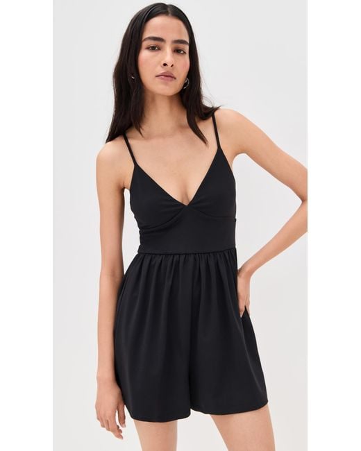 Susana Monaco Black String V Romper