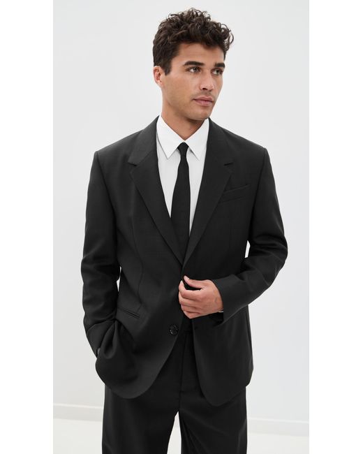 AMI Black Light Wool Twill Blazer for men