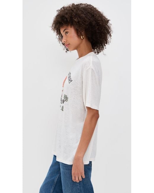 Re/done White Joshua Tree Boyfriend Tee