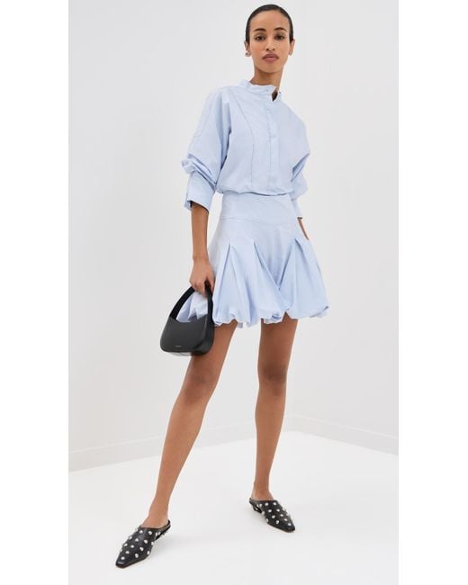 Jonathan Simkhai Effie Bubble Mini Dress in Blue | Lyst