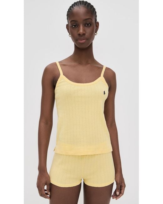 Polo Ralph Lauren Black Cami Top And Sleep Short Set