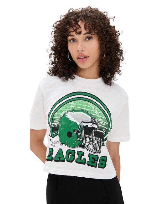 Junk Food Green Eagles Game Time Mn Crop Tee