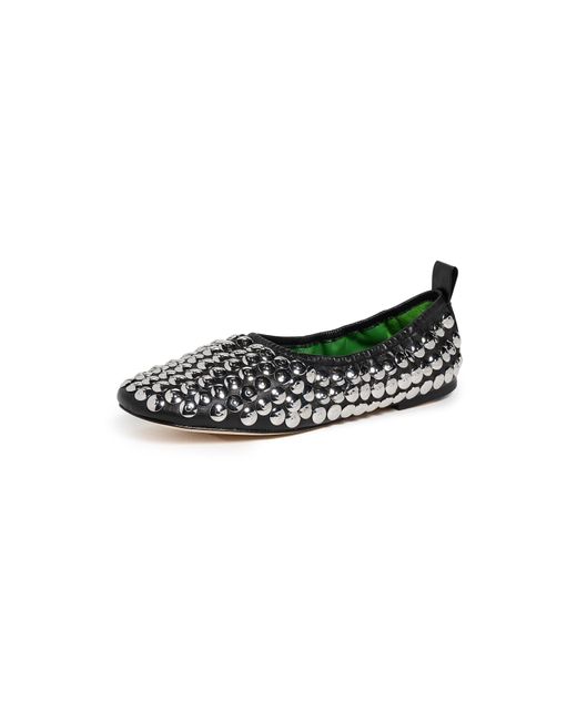Tory Burch Black Studded Ballet Flats