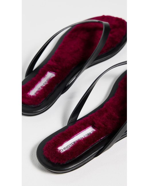 Christopher Esber Black Joan Flip Flops