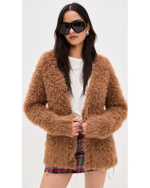 R13 Brown Boyfriend Cardigan