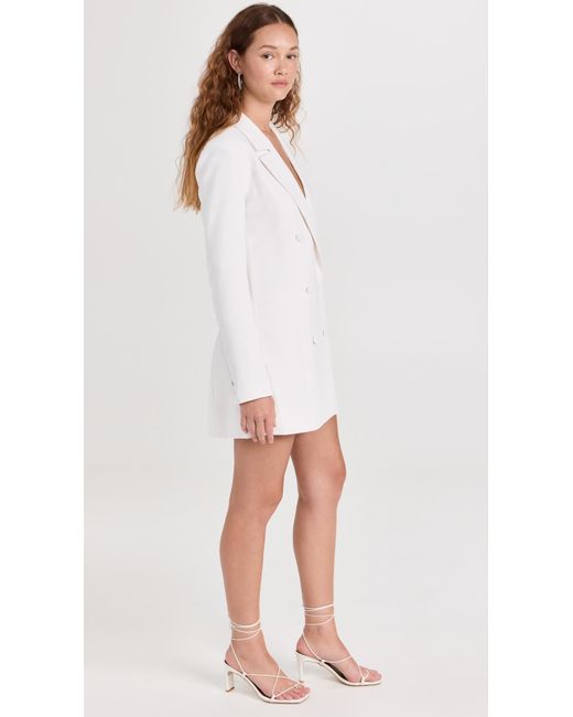 GOOD AMERICAN White Luxe Suiting Exec Dress