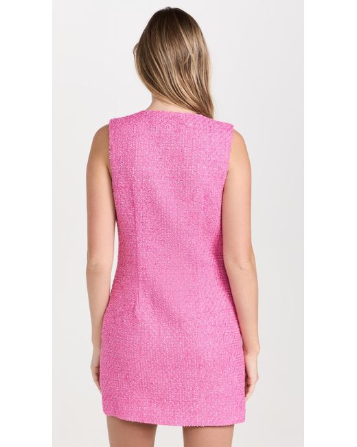 Endless Rose Pink Sleeveless Tweed Mini Dress