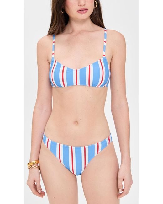 Solid & Striped Blue The Rachel Bikini Top