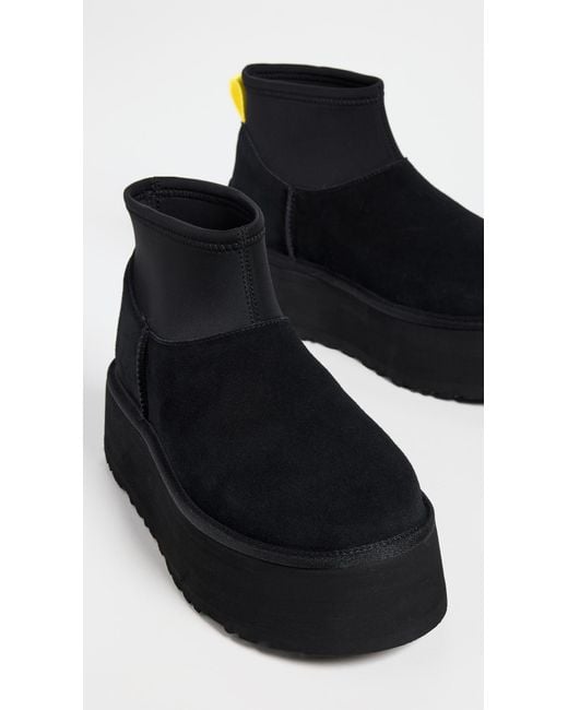 Ugg Black Platform Snow Boots Classic Mini Dipper