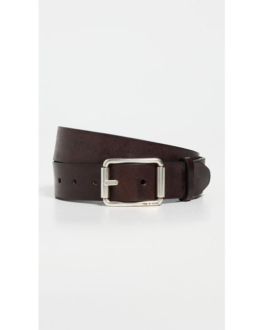 Rag & Bone Black Evan Leather Belt for men