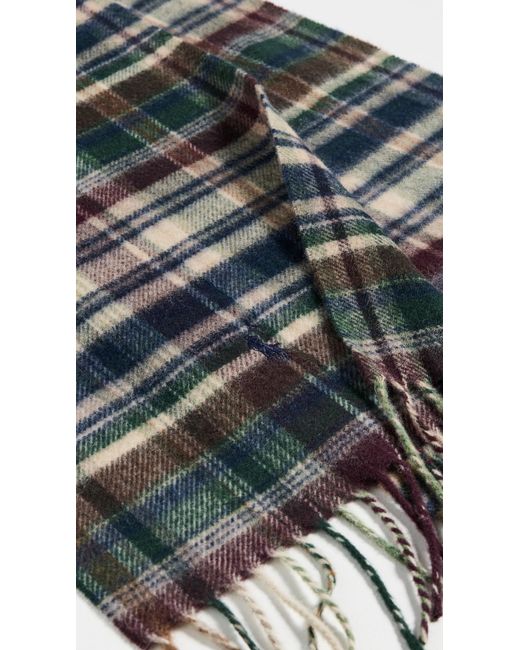 Polo Ralph Lauren Black Cashmere Blend Plaid Scarf for men