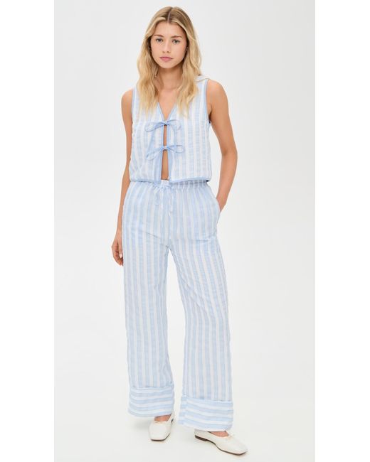Line & Dot Blue Kamari Pants