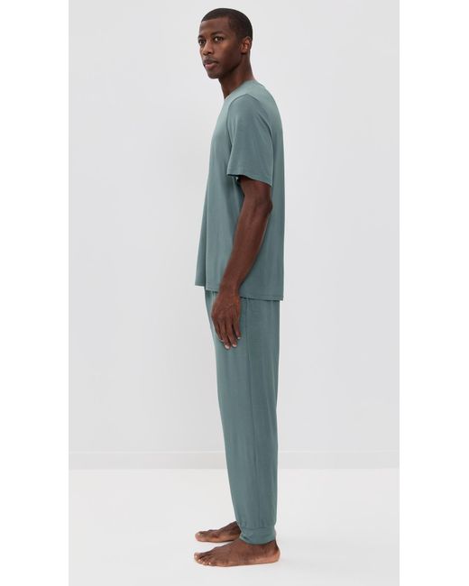 Eberjey Blue Henry Pajama Set for men