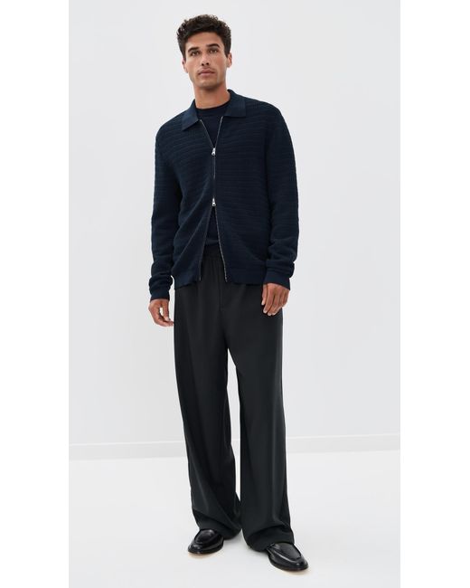 NN07 Blue Gustav Zip Top for men