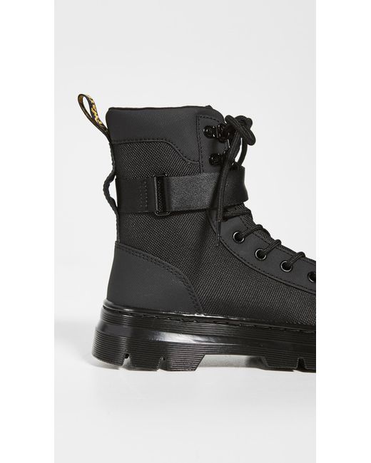 dr martens combs tech tie boots in black