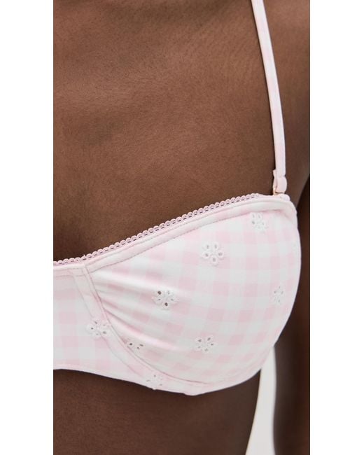 LoveShackFancy Brown Zofia Bikini Set