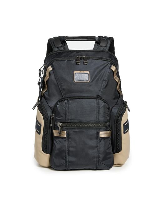 Tumi Black Alpha Bravo Navigation Backpack for men