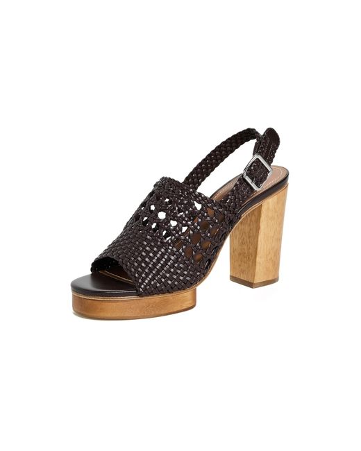 Staud Black Martina Platform Sandals