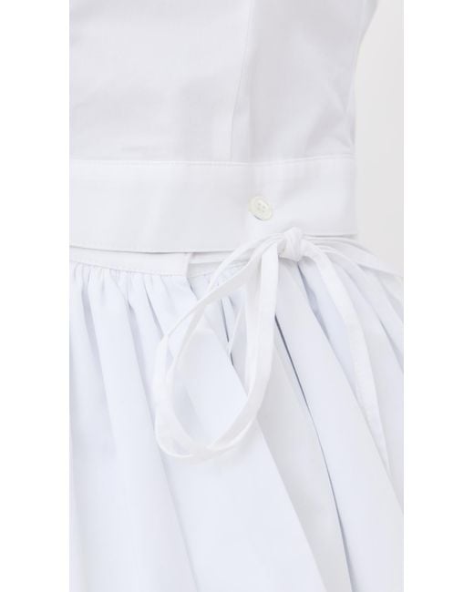 ROKH White Buttoned Peplum Shirt