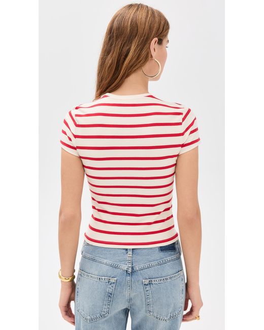 GOOD AMERICAN Red Super Stretch Baby Tee