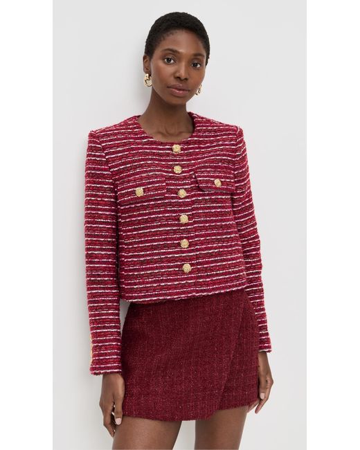 Endless Rose Red Tweed Jacket