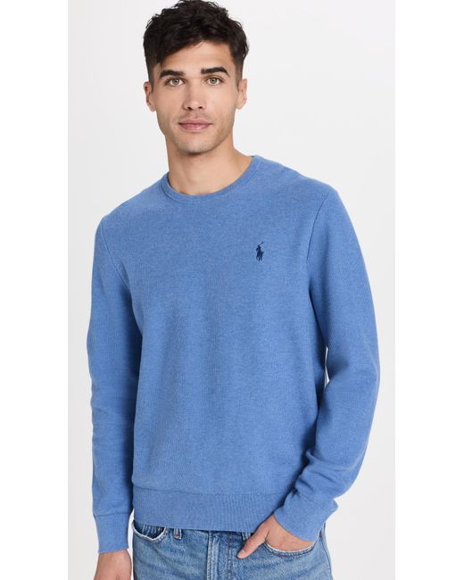 Polo Ralph Lauren Cotton Pullover Weater Blue Tone Heather for men
