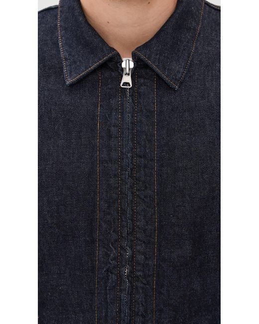 NN07 Blue Petrus Denim Zip Jacket for men