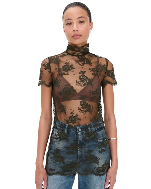 Marques'Almeida Black Lace Tee