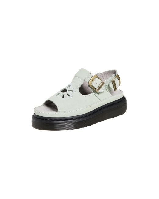 Dr. Martens Black Dunnet Flower Buttersoft Sandals