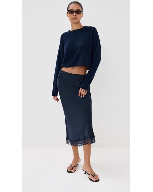 SABLYN Blue Lance Cashmere Cropped Pullover
