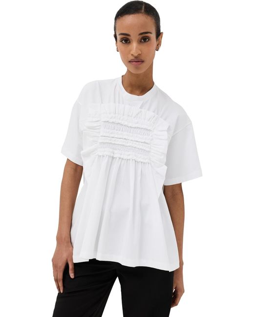 CECILIE BAHNSEN White Goldie T-shirt Jersey