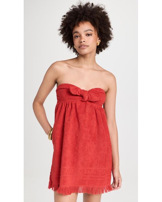 Zimmermann Red Alight Toweling Mini Dress