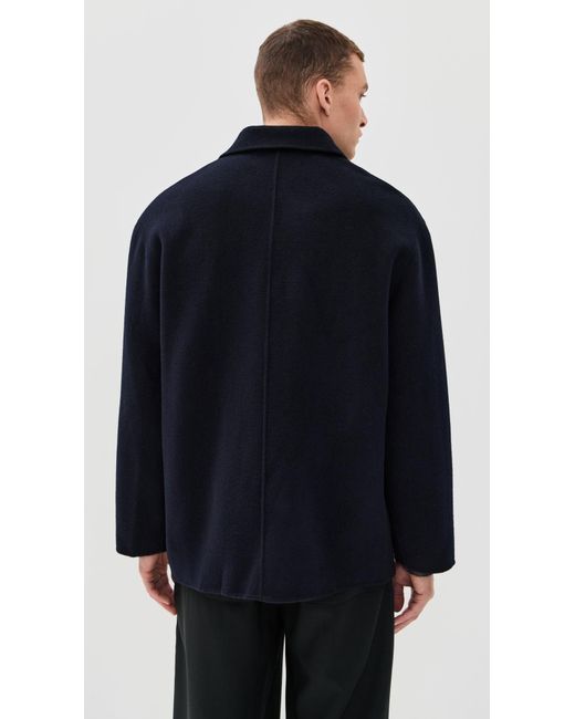 Officine Generale Black Vasco Double Split Wool Jacket for men