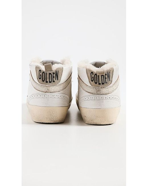 Golden Goose Mid Star Nappa Upper Shiny Leather Star Sneakers in