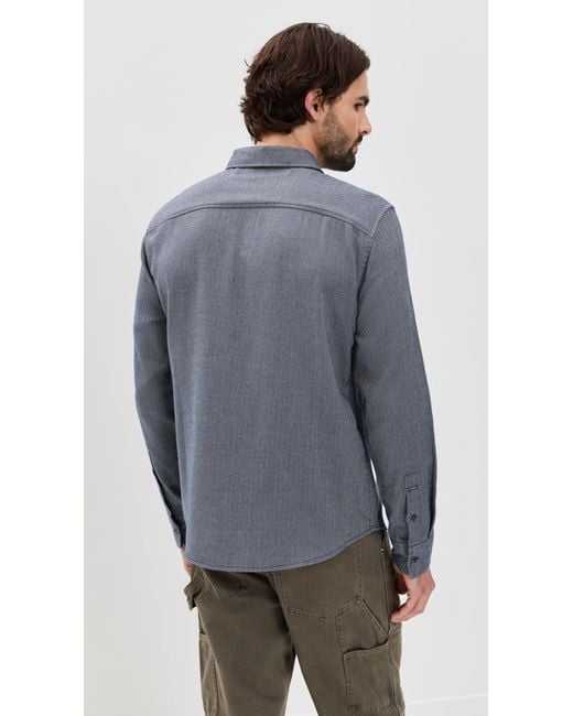 Fair Harbor Blue Seaside Lightweight Flannel for men