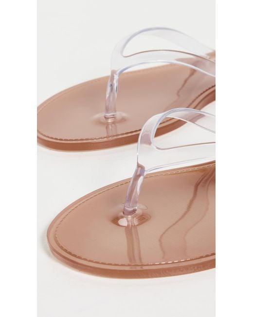Black Suede Studio Black Crystal Jelly Flip Flops