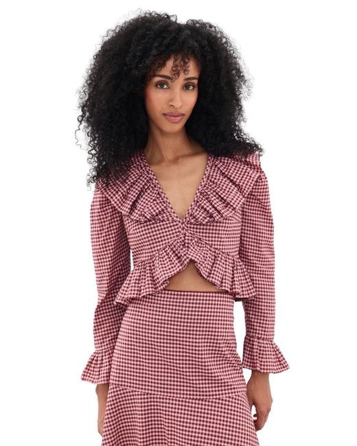 De Loreta Red Calma Blouse