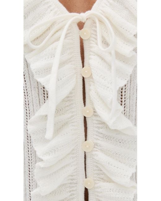 LoveShackFancy White Elizabelle Top