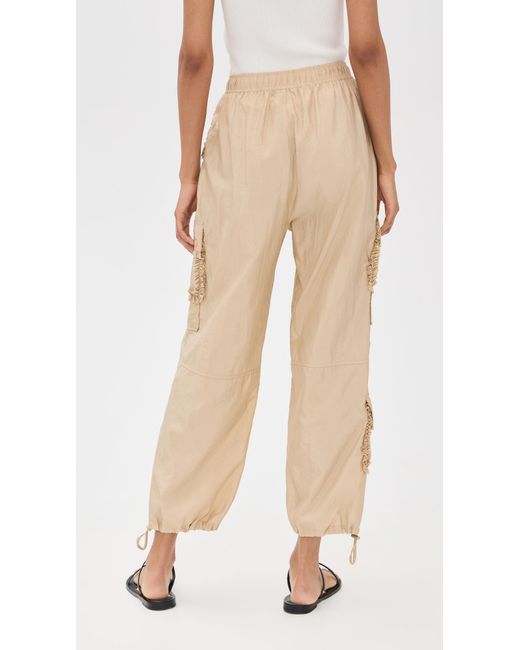 Cinq À Sept Natural Ruffle Nitsan Parachute Pants