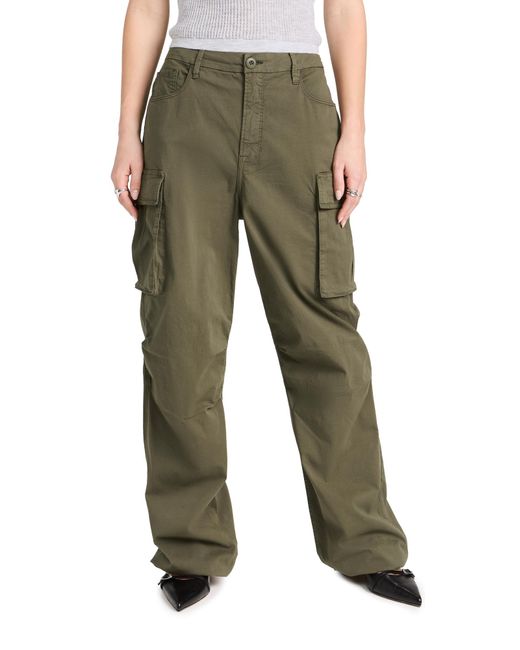 GOOD AMERICAN Green baggy Cargo Trousers Fatigue1