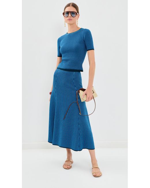 Escvdo Blue Lienzo Knit Top