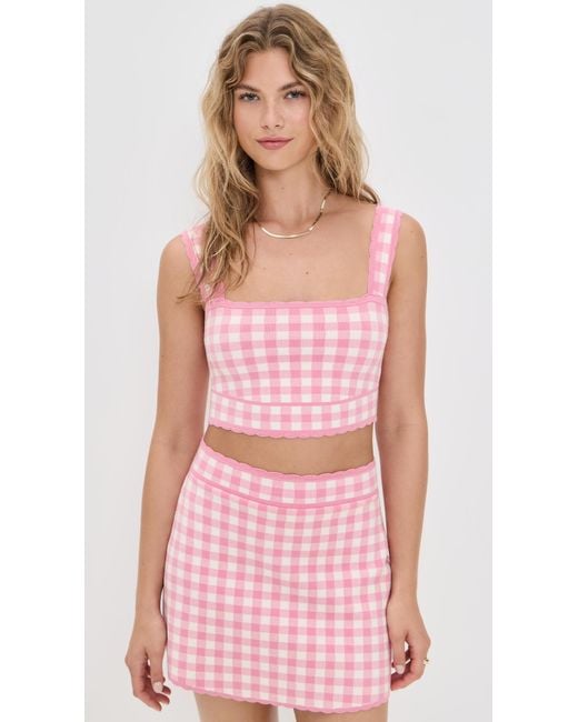 LoveShackFancy Pink Jessyn Tank