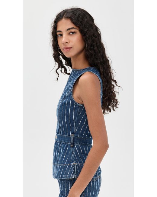 ALIGNE Blue Trish Diamante Top