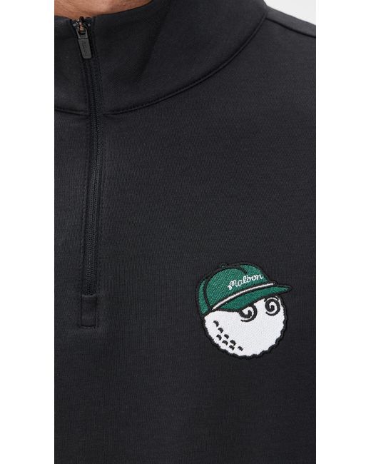 Malbon Golf Black Flyer Mid Layer Jacket for men