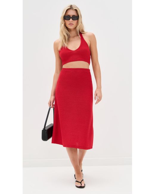 Ba&sh Red X Suzie Kondi Koan Top