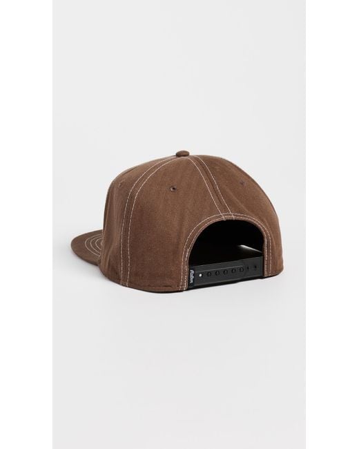 Malbon Brown Station Snapback Hat for men