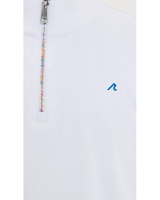 Redvanly White Sevres Performance Quarter Zip for men
