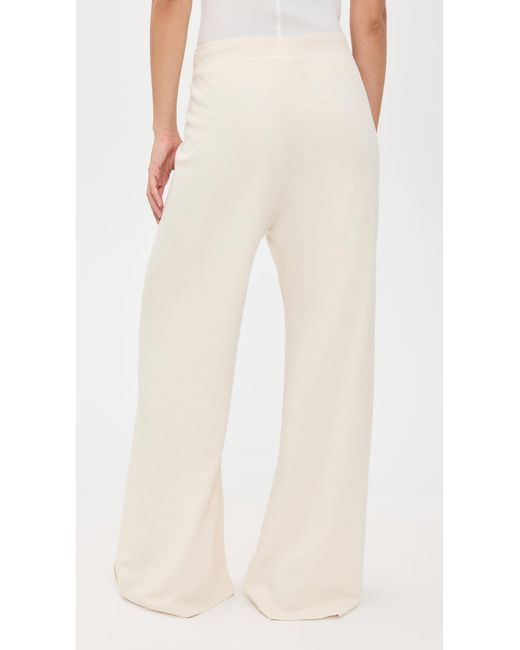 ÉTERNE White Drawstring Wide Leg Sweatpants